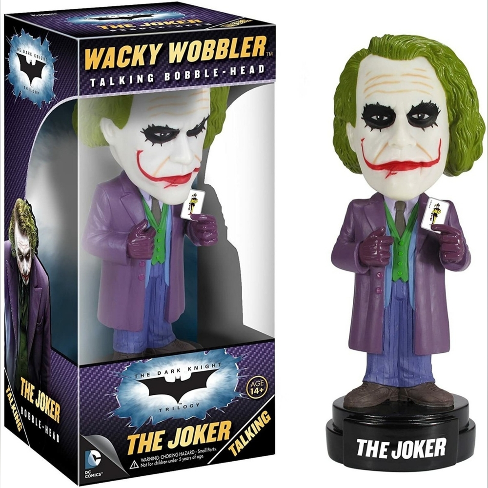 Funko Wacky Wobbler Talking Veraion The Joker Batman the Dark Knight